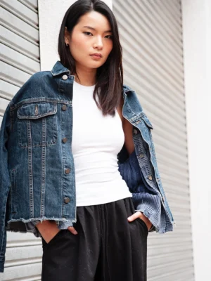 CAJ501 Campera de denim NARA